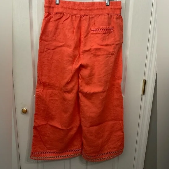 Joie crop pants. Wide leg. Linen. Size L - Picture 5 of 9